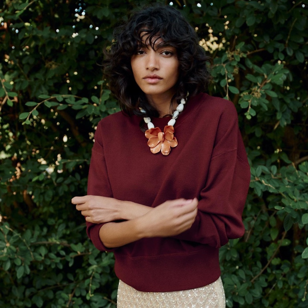 BASIC PLAIN KNIT SWEATSHIRT
BURGUNDY 0/5536/115/681/03